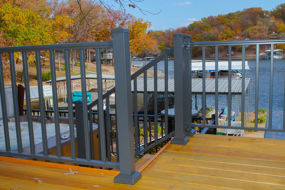 Contractor Deck Railing Aluminum 3x3 Post Base Cover, White, Low Profile