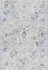 Castilla Gray And Blue Area Rug, 3.11'x5.7'