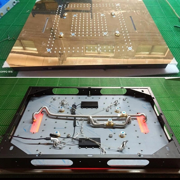 LED Mist Hot and Cold Shower System, Square Hand Shower, Touch Panel