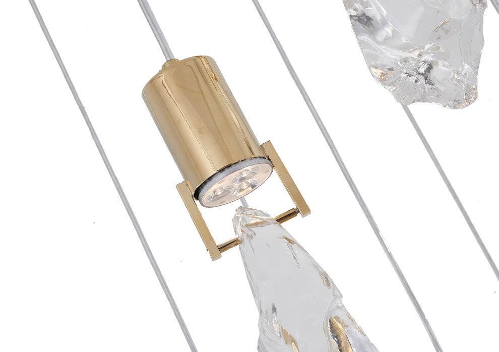 Bethel International MAT08C16G 7-Light Chandelier, Brushed Gold