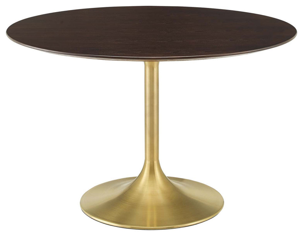 Lippa 47" Wood Dining Table, Gold Cherry Walnut