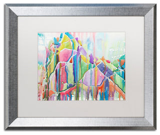 Lauren Moss 'Glint of Gold' Art, Silver Frame, White Matte, 20"x16"