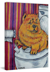 "Chow" Painting Print on Wrapped Canvas, 40"x60"