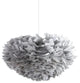 Romantic Red/Gray Feather LED Pendant Lighting for Bar, Living room, Gray, Dia11