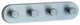 Loft Quadruple Hook Brushed Chrome