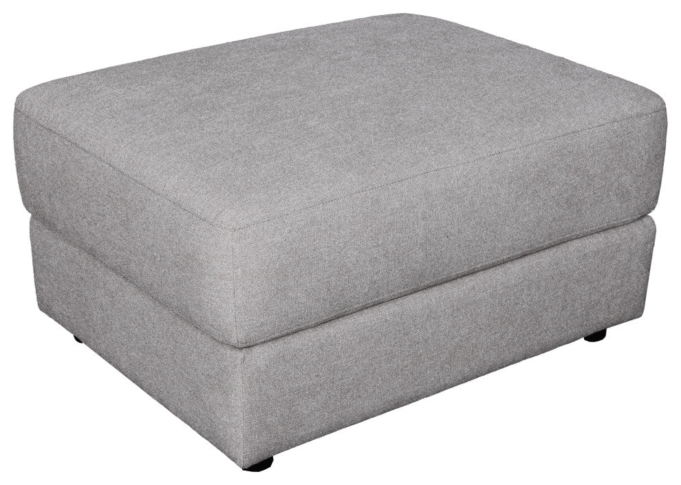 Elizabeth Stain-Resistant Fabric Oversized Armchair and Ottoman Set, Light Grey