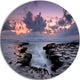 Dinosaur Footprint Magoito Beach, Seascape Disc Metal Wall Art, 36"