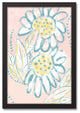 Bright Funky Florals 12x18 Black Framed Canvas