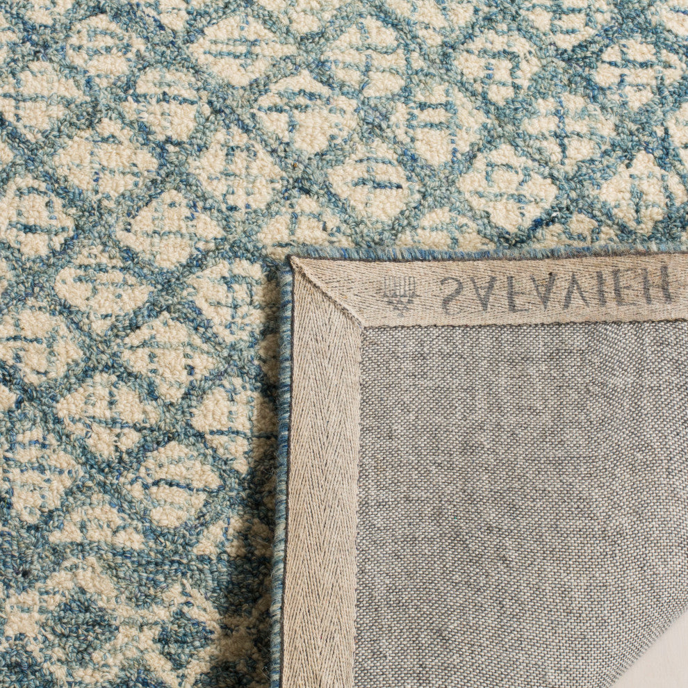 Safavieh Couture Abstract Collection, ABT203 Rug, Blue/Ivory, 2'3"x4'