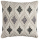 Gray Beige Classic Ikat Pattern Throw Pillow