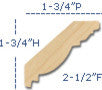 Egg and Dart Carved Crown Molding, Bass Wood