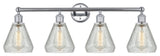 Innovations 616-4W-PC-G275 Conesus 4 Light Bath Vanity Light, Polished Chrome