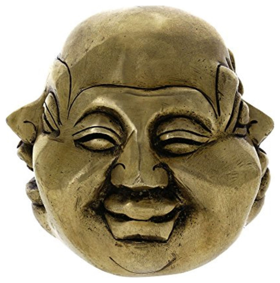 Four Faced Buddha Head Joy Sorrow Anger Serenity 3.75" 1.32 Kg
