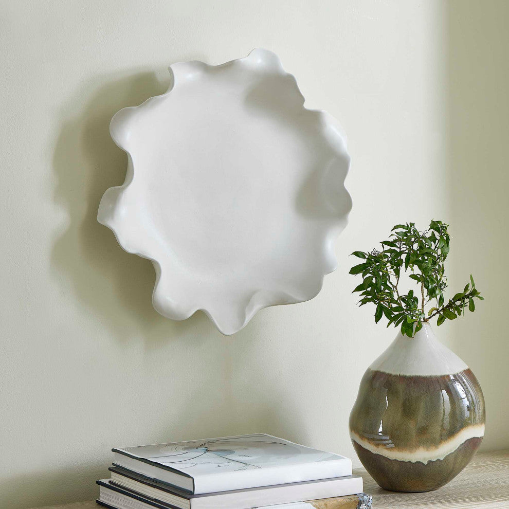 Uttermost Wave Crest White Outdoor Bowl