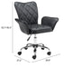 Computer Chair, Faux Vinyl Leather, Steel, Black, Chrome, Home Business Office