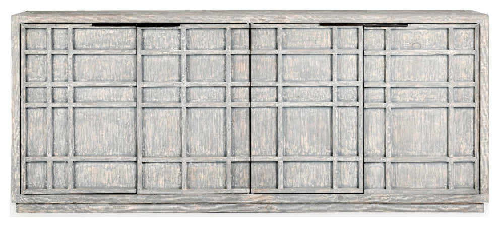 Kosas Home Chandler 86" Reclaimed Pine Wood Antique Blue Sideboard