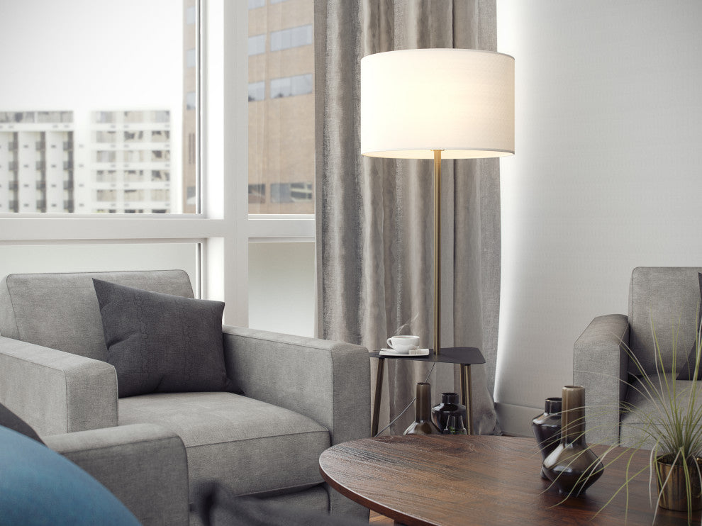Kenroy 35344AB 1-Light Floor Lamp, Viviene