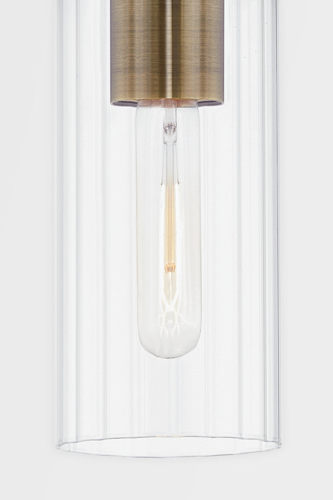 Yucca 1 Light Small Exterior Wall Scone, Patina Brass