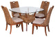 Belize 5 Pc Dining Set In Sienna, Light Brown