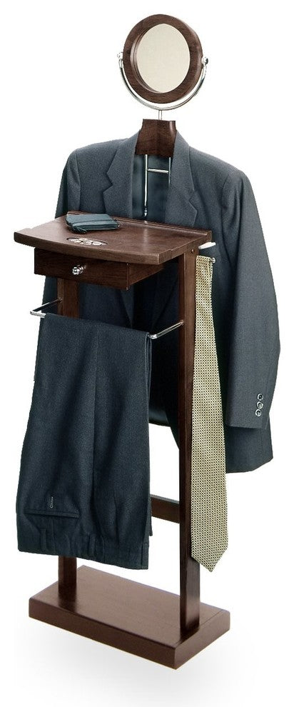 Valet Stand With Wood Base