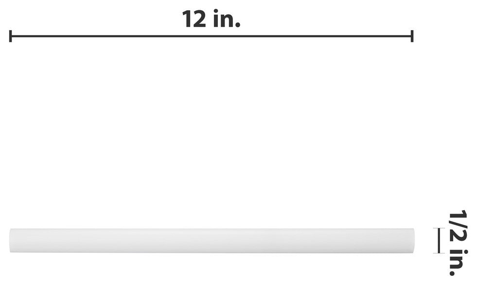 Chester Demi-Bullnose Matte Bianco Ceramic Wall Trim