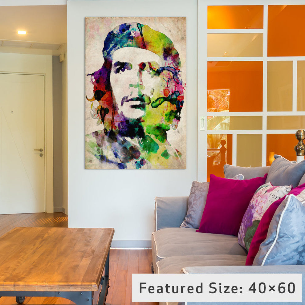 "Che Guevara Urban Watercolor" by Michael Tompsett, 26x18x1.5"