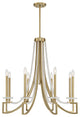 Helen 8-Light Chandelier, Warm Brass