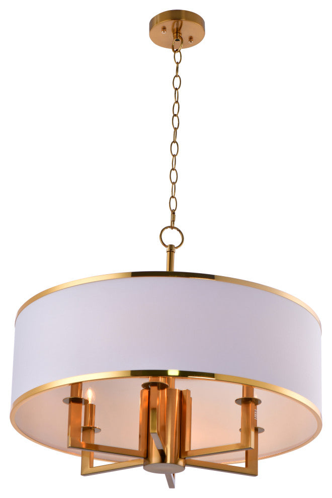 Lazzur Vesle 6 Light 24" Satin Gold Pendant