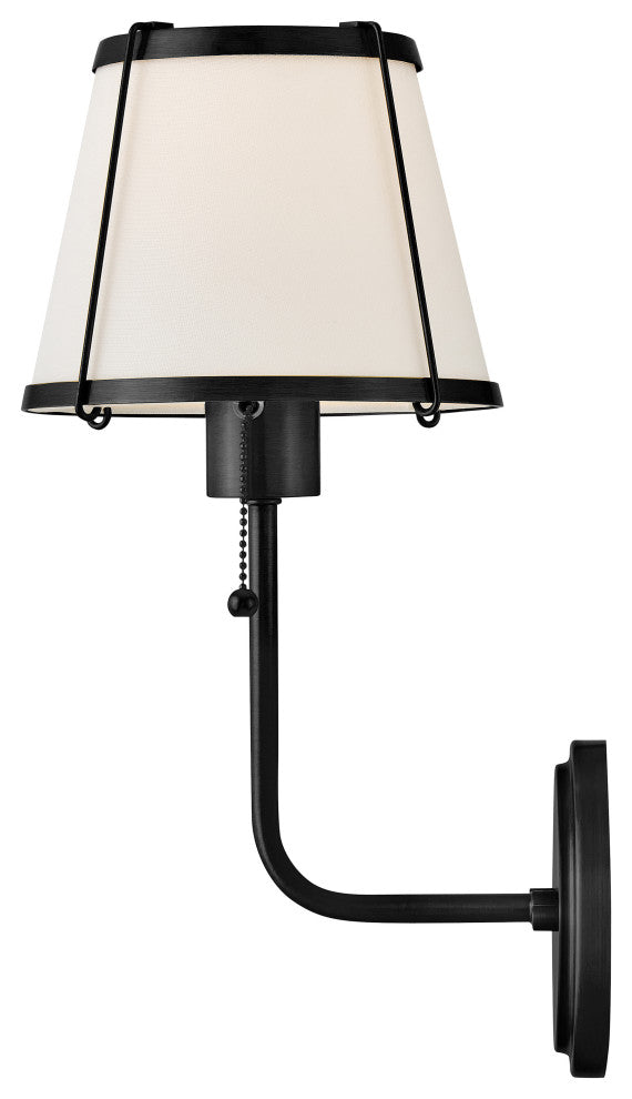 Hinkley Clarke Medium Single Light Sconce, Black