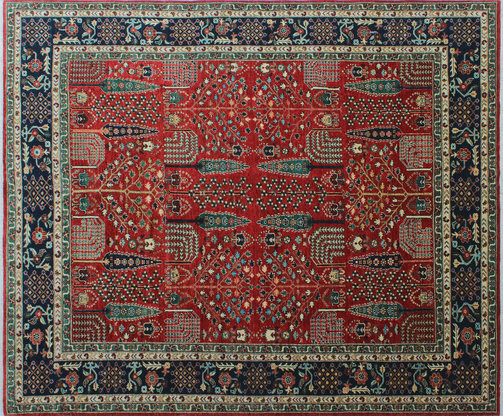 Aria Fine Chobi Farooq Red Rug, 8'2x9'8