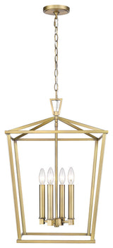 4-Light Open Geometric Lantern Chandelier