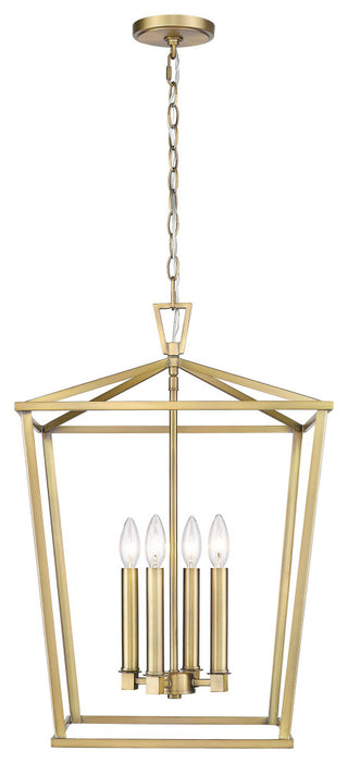 4-Light Open Geometric Lantern Chandelier