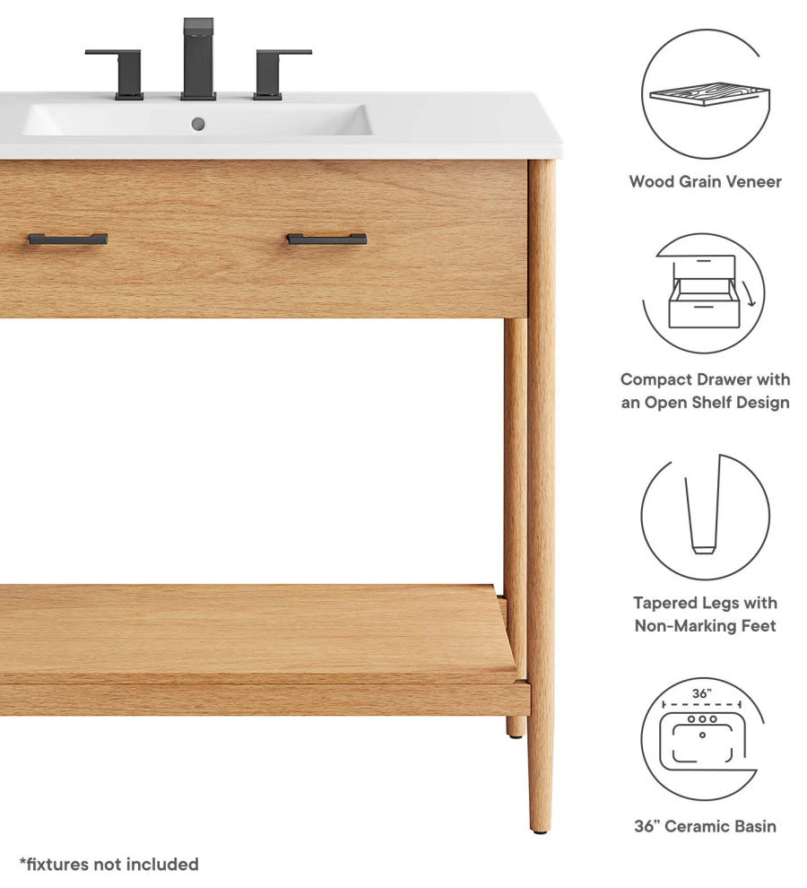 Zaire 36" Bathroom Vanity - Natural White