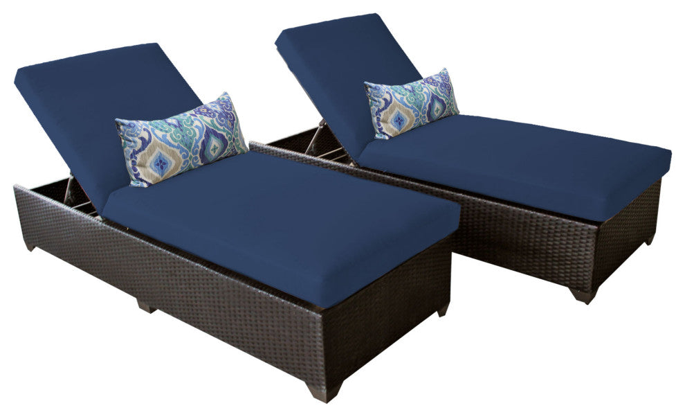 Barbados Chaise Set of 2 Outdoor Wicker Patio Furniture