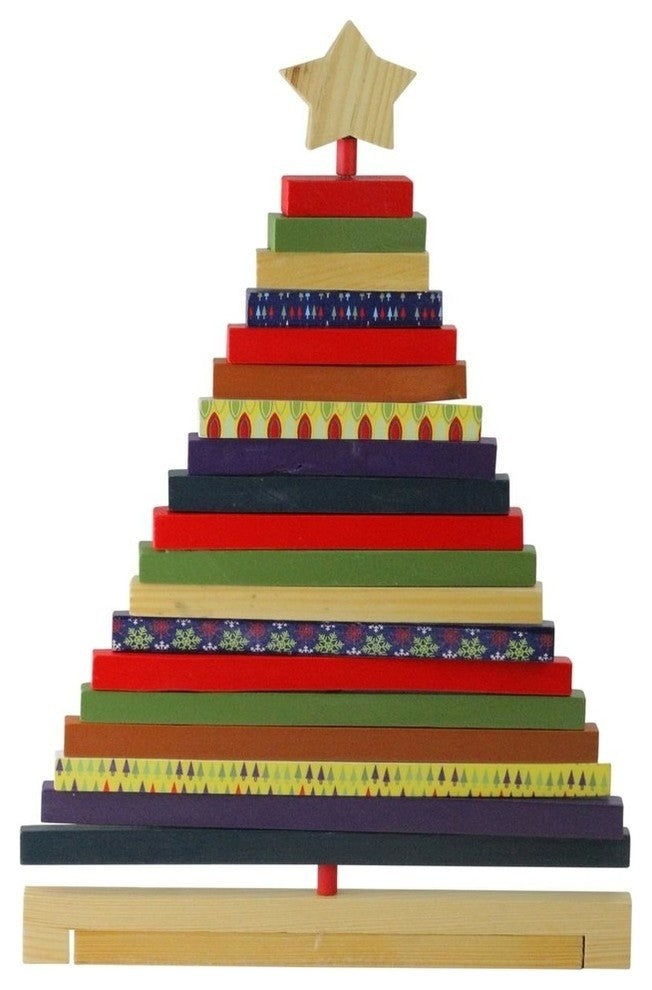 15.5" Adjustable Multicolored Christmas Tree Decoration