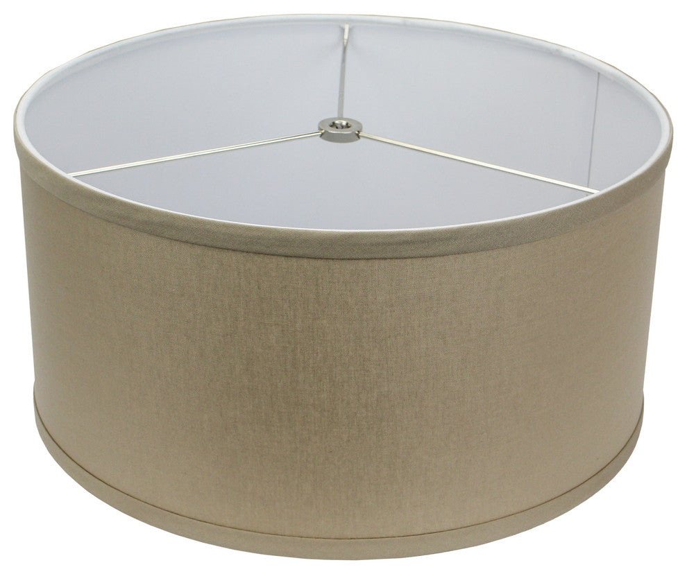 Fenchel Shades, 14"x14"x7" Spider Attachment Drum Lamp Shade, Linen