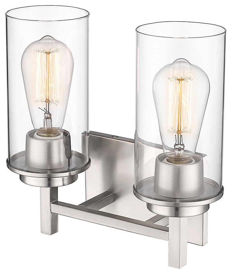 2 Light 11.5" Brushed Nickel Vanity Light