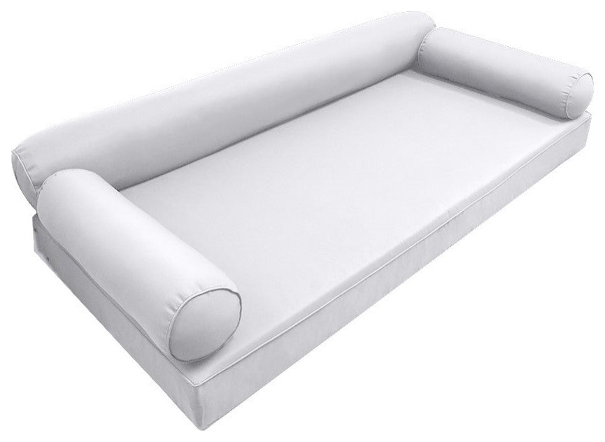 Style6 Twin-XL Pipe Trim Outdoor Mattress Bolster Slip Cover COMPLETE SET AD105