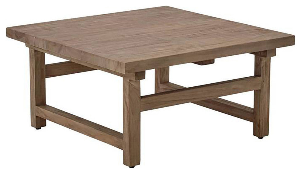 Alfred Teak Coffee Table, 32x32", Natural