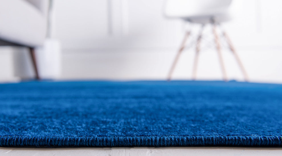 Unique Loom Navy Blue Solid Williamsburg 5' 0 x 8' 0 Area Rug