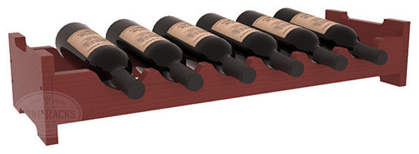 6-Bottle Mini Scalloped Wine Rack, Pine, Cherry+ Satin