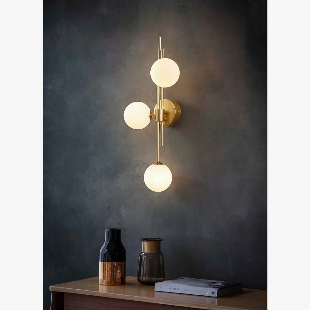 Mieres | Luxury Minimalist Glass LED Wall Lamp, Gray, Right