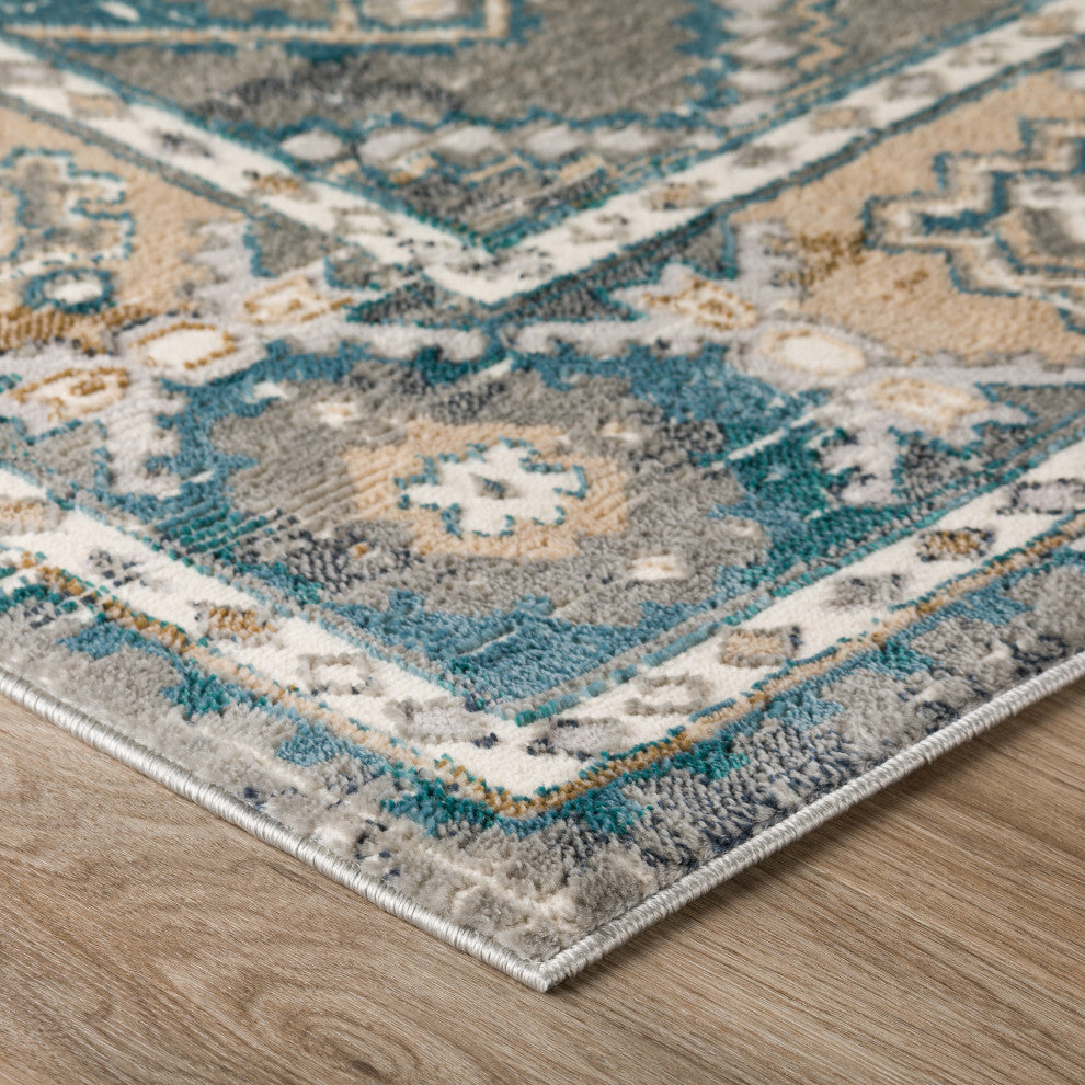 Dalyn Karma KM22 Charcoal 2'3" x 7'5" Runner Rug