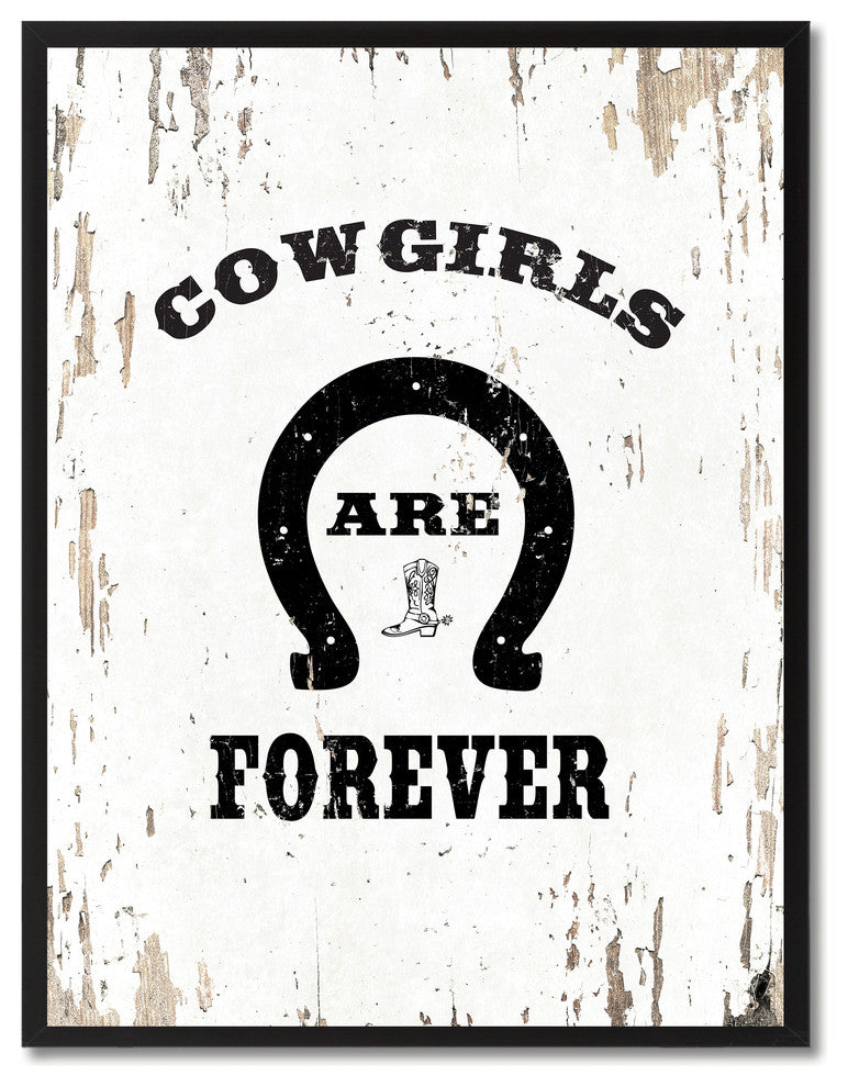 Cowgirls Are Forever Inspirational, Canvas, Picture Frame, 28"X37"