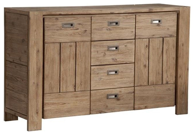 Alpine Furniture Seashore Wood Dining Sideboard in Antique Natural (Brown)