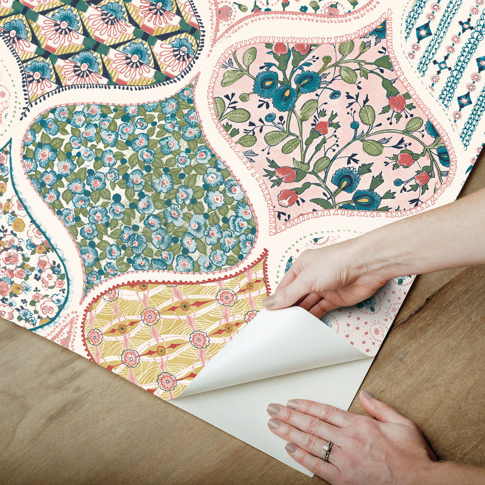 Warm Multi Pippa Peel & Stick Wallpaper