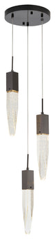 Bethel International ADS24C12BG 3 Light Chandelier, Black