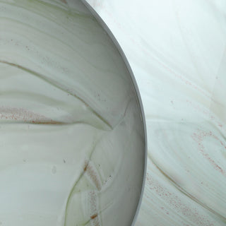2-Piece Cosmos Glass Balls, Sage Swirl