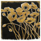 "Gold Black Line Poppies I" Digital Paper Print by Shirley Novak, 26"x26"