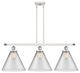 Innovations 916-3I-WPC-G42-L 12" 3 Light Island Light, White, Polished Chrome